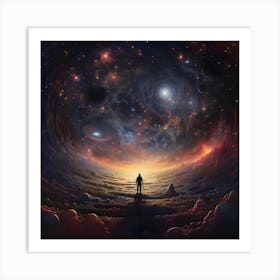 Man In Space Art Print