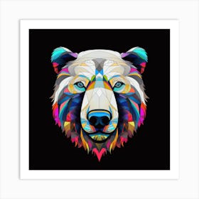 Geometric Bear Poster