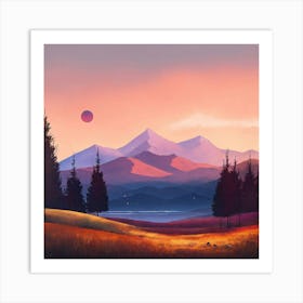 Landscape Painting 88 Art Print