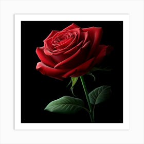 Red Rose 3 Art Print