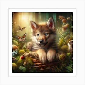 Luno the wolf cub 7 Art Print