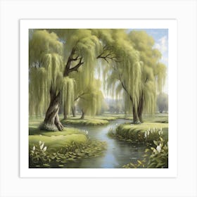 Weeping Willows Art Print