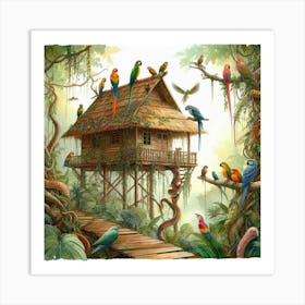 The house in the jungle 2 Art Print