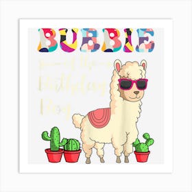 Bubbie Of The Birthday Boy Llama Bday Party Celebration Art Print