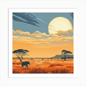 Savannah Sunset 2 Art Print