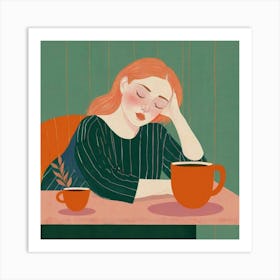 Sleepy Girl 1 Art Print