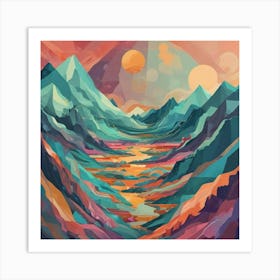 Abstract Landscape Painting 9 Art Print