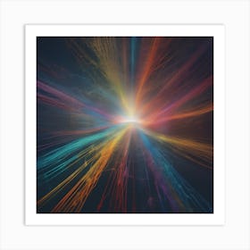 Abstract Light Burst Art Print