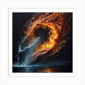 Fire And Water Art Print