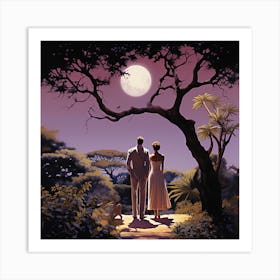 Moonlight lover Art Print