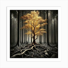 Tree In The Forest 35 Art Print