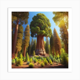 Giant Sequoia Tree Art Print