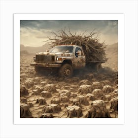 Truck In The Desert 1 Art Print