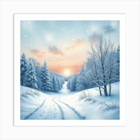 Winter Landscape Art Print