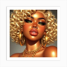 Sexy Black Woman 5 Art Print