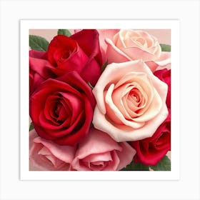 Bouquet Of Roses Art Print