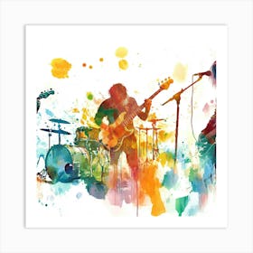 Band On Stage Art Print