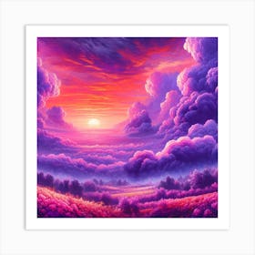 Purple Clouds Art Print