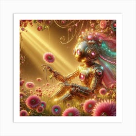 Robot Girl 30 Art Print