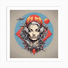 Space Girl Art Print