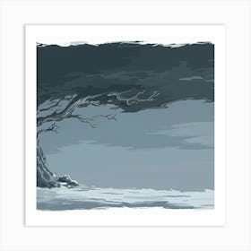 Tree In The Snow Art Print