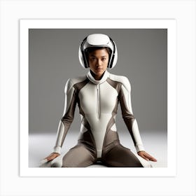 Girl In A Futuristic Suit Art Print