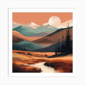 Mountain Landscape 21 Art Print