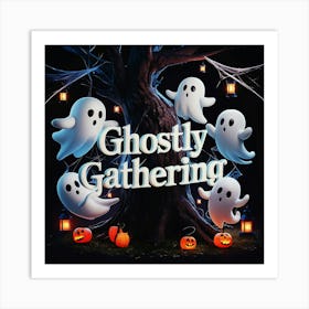 Happy halloween Illustration Spooky Horror devi background4 (3) Art Print