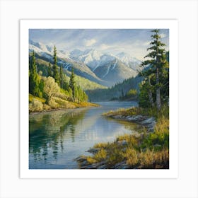 River In The Mountains 1 Art Print