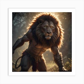 Spartan Leonidas Lion Art Print