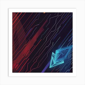 Neon Abstract Art Art Print