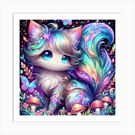 A lover of cute cats in mixed colors Art Print