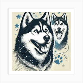 Husky dog 8 Art Print