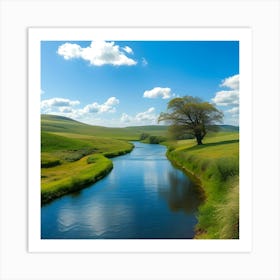 Lone Tree In A Field Art Print