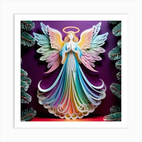 Colorful Angel - Paper Art 1 Art Print