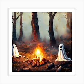 Ghosts By The Campfire Art Print