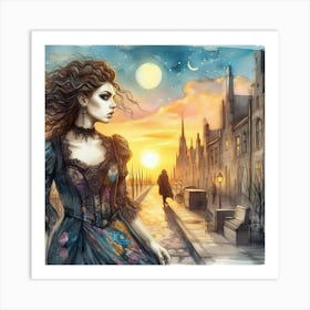 Gothic Girl Art Print