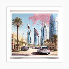 Bahrain Cityscape Art Print