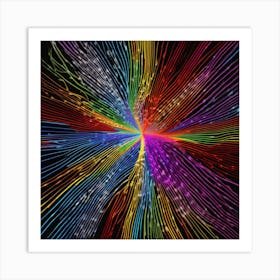 Rainbow Burst 10 Art Print