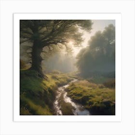 Misty Forest Art Print