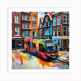 Amsterdam Bus Art Print