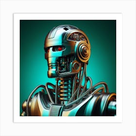 Cyborg Robot Art Print