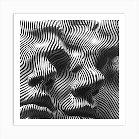 Face In Black And White Art Print