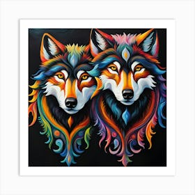 Spirit Wolves Art Print