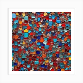 Multi-colored glass, mosaic Art Print