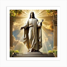Jesus Statue Art Print