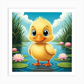 Cutesy Duckling Art Print