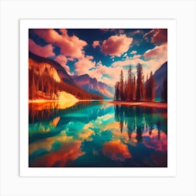 Beautiful Mountain Lake Art Print