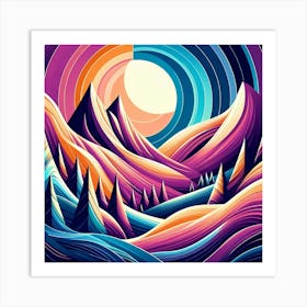 Abstract Landscape Painting 18 Art Print