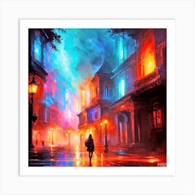 City At Night 12 Art Print